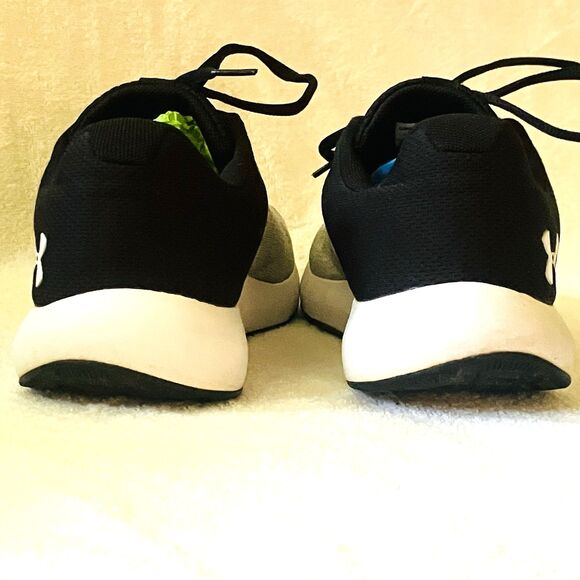Under Armour Micro G Pursuit Shoes Running Mesh 7.5 Womens Gray Blk 3020221-101 - Picture 11 of 14